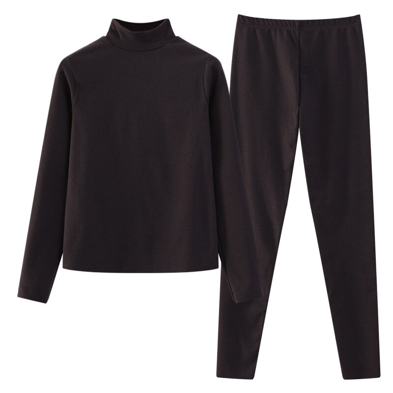 Ensemble 2 pièces pour femme, sous-vêtements thermiques, manches longues, haut et pantalon, doublure polaire, vêtements thermiques, hiver