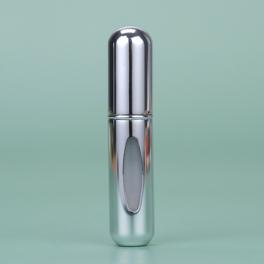 5ml genopfyldelige bærbare rejseflasker mini genopfyldelige praktiske tomme forstøver parfumeflasker kosmetikbeholdere til rejsende: Sølv
