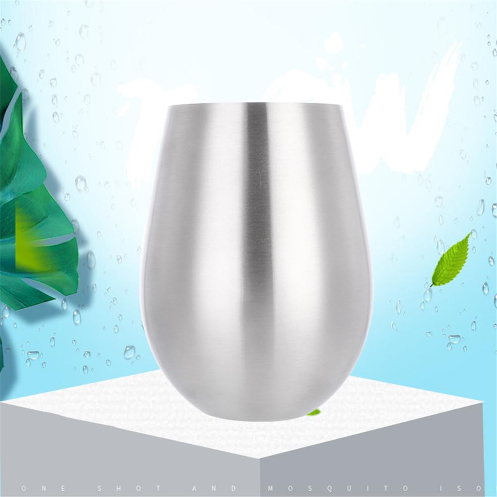 18 Oz Stainless Steel Wine Glass Shatterproof Metal Whiskey Glass Resistant Drinking Glass For Picnic Party