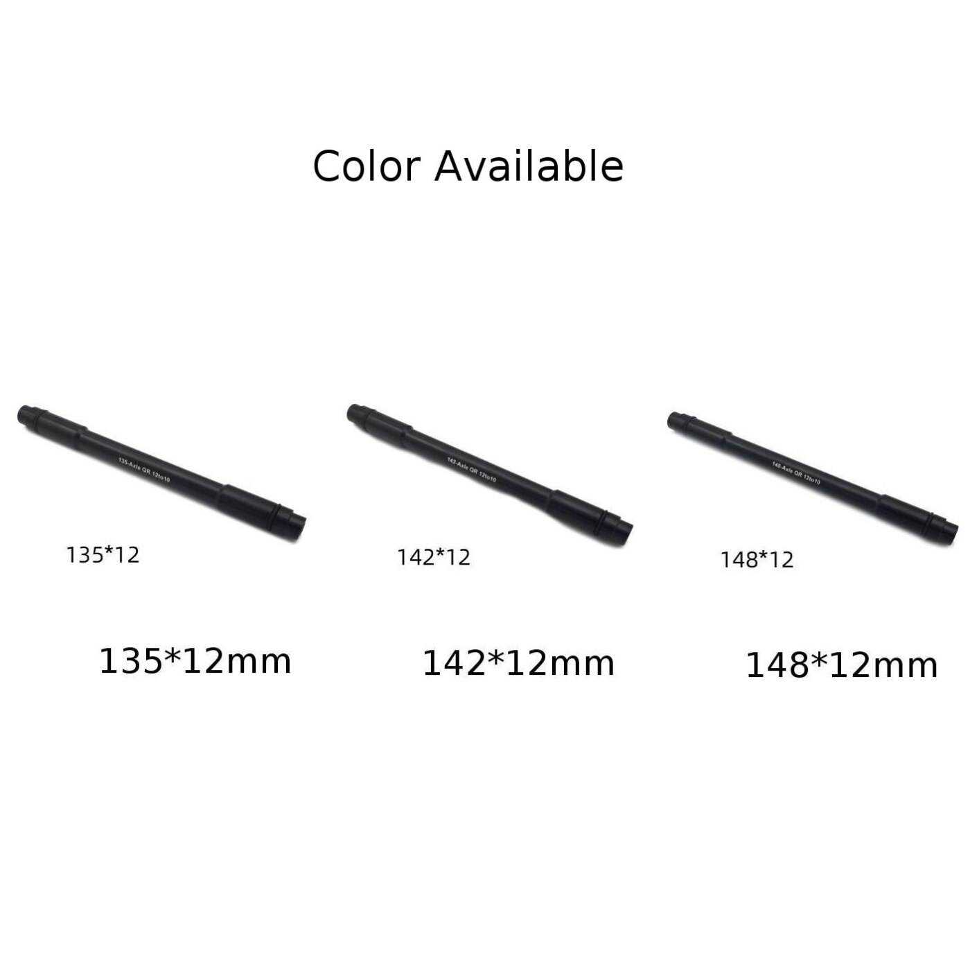 1 * MTB bici da bicicletta 135/142/148mm lunghezza opzionale da 12mm diametro perno passante a 10mm adattatore mozzo ruota a sgancio rapido