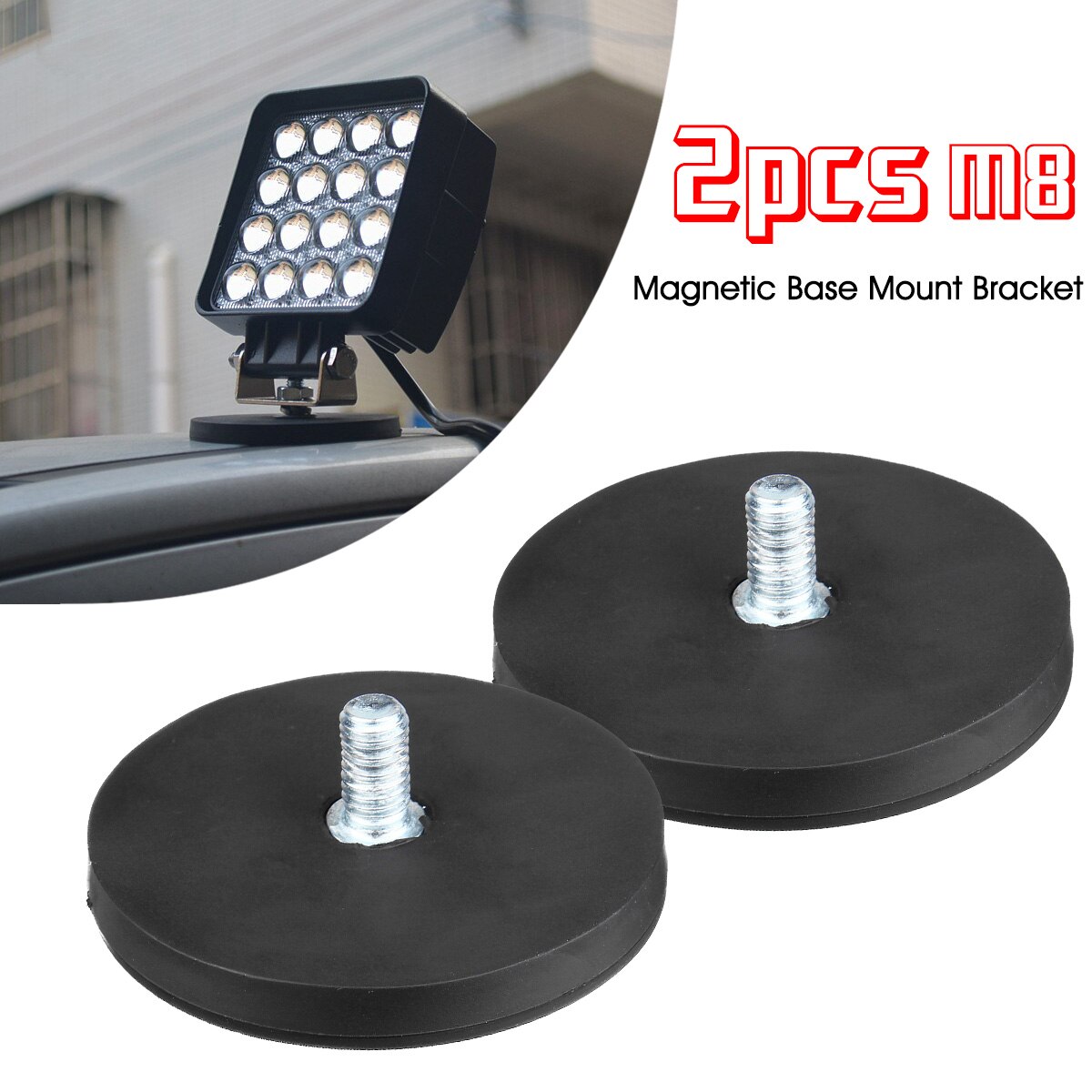 Car Powerful Magnetic Base Mounting Bracket Lamp Holder LED Work Light Bar Magnet Sucker For Offroad SUV ATV UTB Pickup