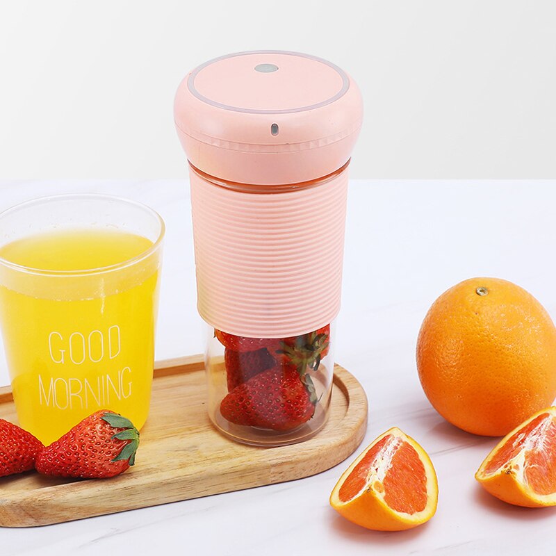Kbxstart 350ml multifunctionele draagbare sapcentrifuge beker licht smoothie blender draadloos usb oplaadbaar fruit extractor mixer machine