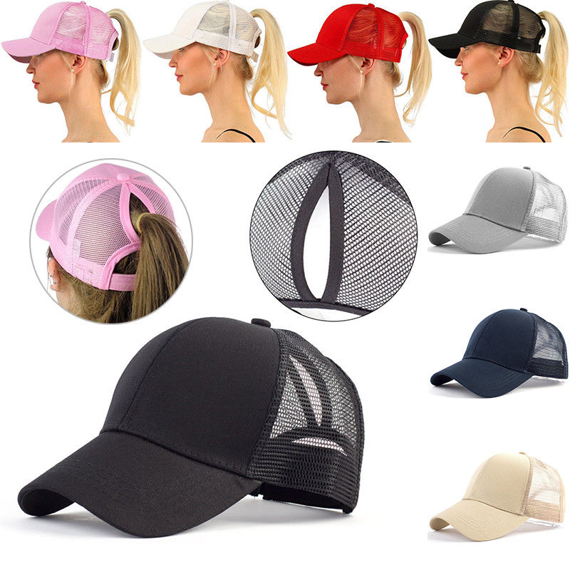 1 adet yaz kadın file şapka at kuyruğu beyzbol kapaklar moda Snapback kapaklar kadınlar ve erkekler için spor şapka Unisex tenis kapaklar dropshipping