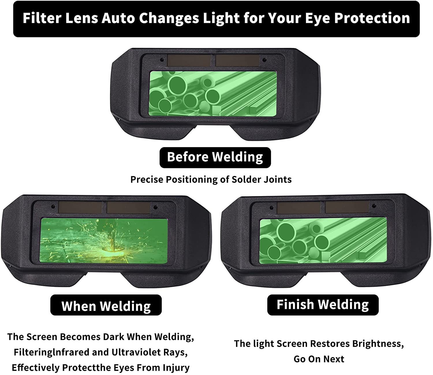 Auto Darkening Automatic Welding mask chameleon welding helmet Durable Light Change Welding Glasses Protective Tool