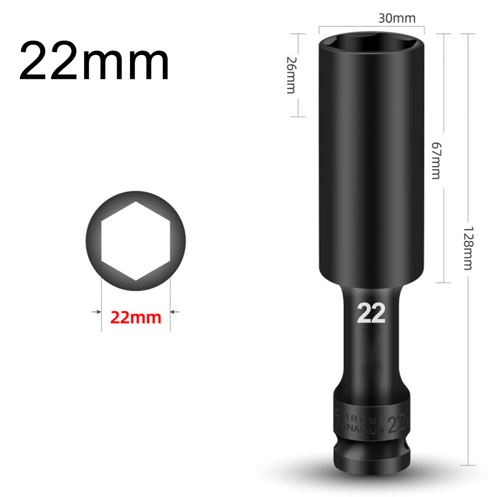 1/2 Drive Socket Impact Wrench Hex Socket Head 8-24mm Adapter Spanner Converter Deep Impact Socket Head Tire Removal Tools: Blue