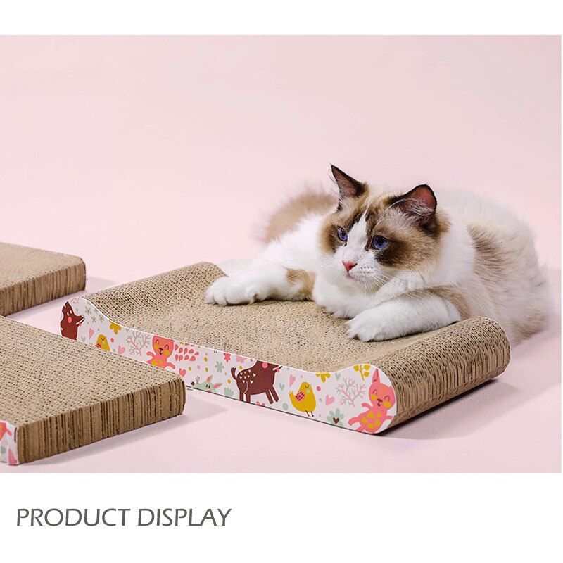 Large Cat Scraper Pet Products Kitten Scratching Protector Grind Claws High Density Corrugated Material Pierce Cat Paws