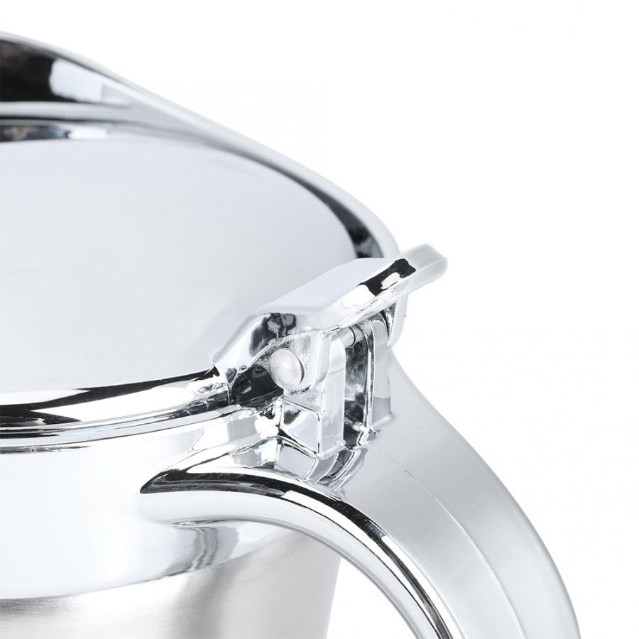 450ml Gravy Boat 304 Stainless Steel Double Layer Insulation Flavor Sauce Pot Gravy Boat Serving Jug Kitchen Utensils