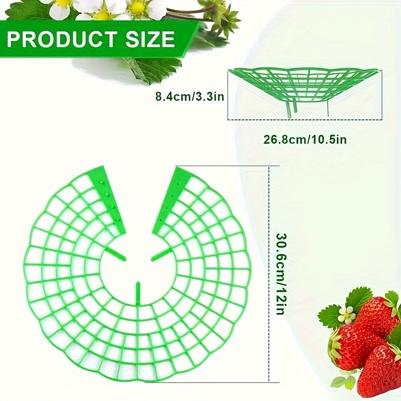 5/10pcs Green Strawberry Planting Rack with 3 Sturdy Legs To Prevent Fruit Mold and Decay, Practical Yard Storage Rack