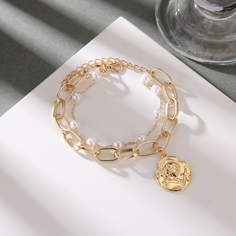 zur Seite fahren Kette ErkläSprosse Edelstahl Halsband Halskette Schmuck für Frauen Ritter Medaille Kette Metall Anhänger Halskette