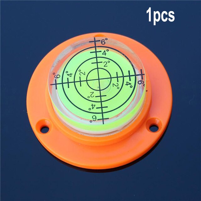 2pcs 30mm Horizontal Bubble Level High Precision Environmental Bulls Eye Spirit Level Round Bubble Mini Circular Measuring Kit: orange shell green