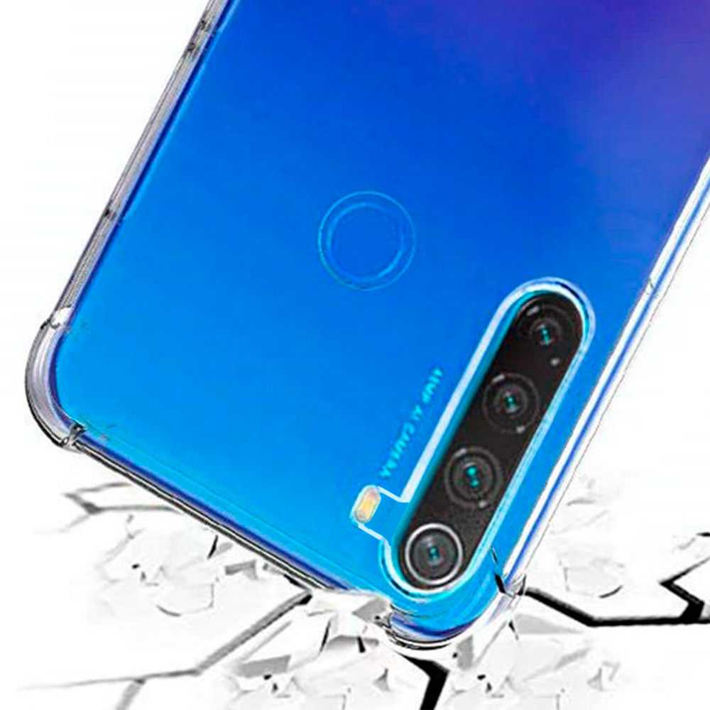 TPU Schutzhülle für Xiaomi Redmi Hinweis 8T Gerundete Kanten Rückseite Stoßfest Shockproof Gel Fall Hülle Tasche Stoßstange