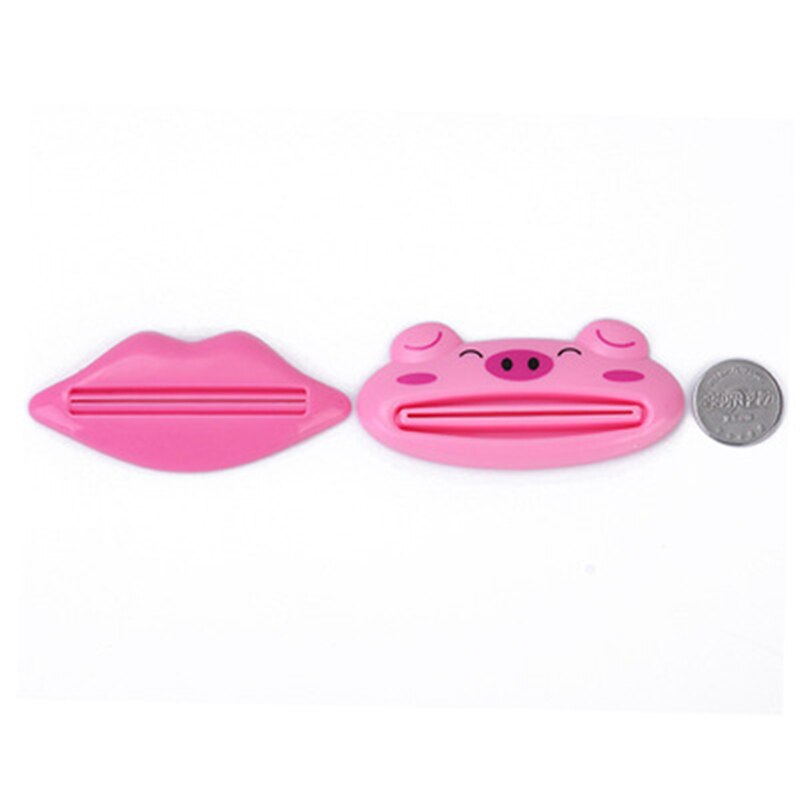 Dispensador de pasta de dientes de dibujos animados fácil, exprimidor de tubos para el hogar, soporte para laminación de pasta dental útil de plástico, accesorios para cocina y baño
