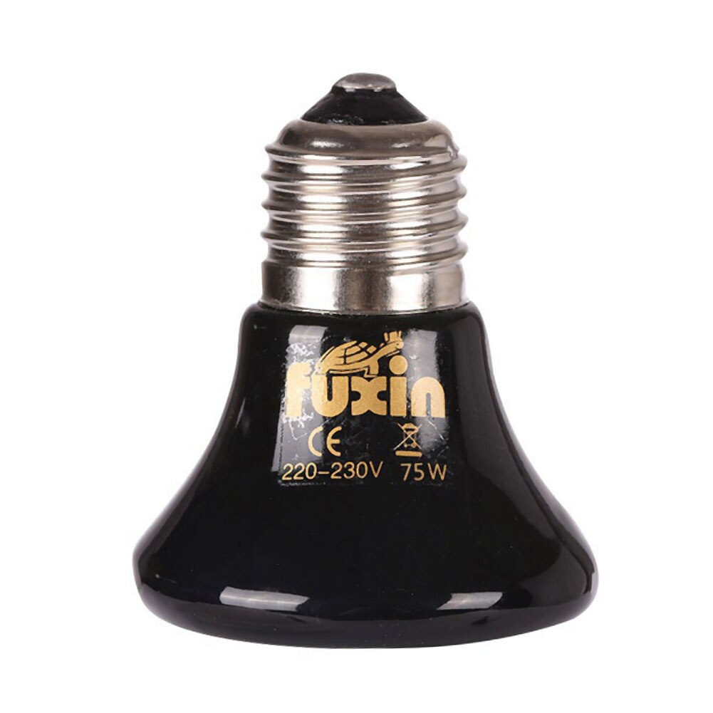 Pet Heating Lamp Black Infrared Ceramic Emitter Heat Light Bulb Pet Brooder Chickens Reptile Lamp: 220V 75W