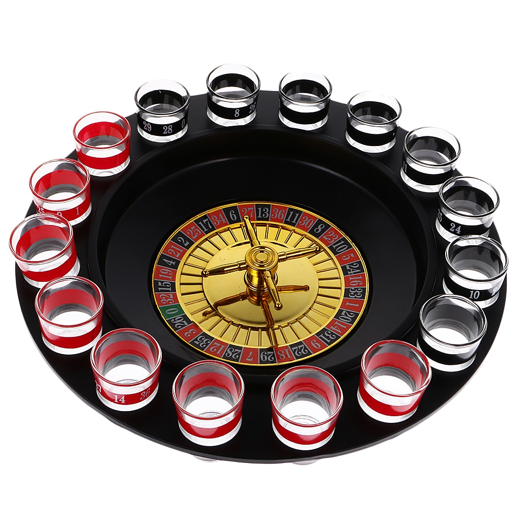 Novelty Drinken Roulette Set Wijn Spel Met Casino Spin Shot Glas Voor Night Bar Party Game 2-8 Spelers