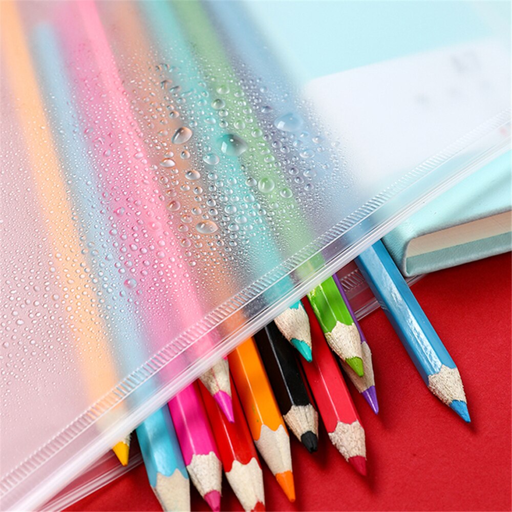 A4 Document Slider Bags File Bag Envelope Folders For Office Clear Waterproof Vertical Horizontal(Optional)