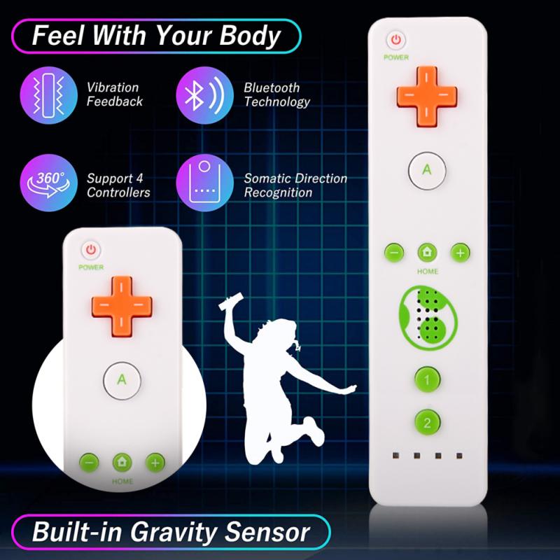 2 In 1 For Wii Remote Controller Wireless Gamepad For WiiU Motion Plus Joystick Wireless Remote Control For Wii Console