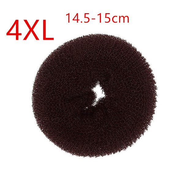 Creatore di panini per capelli Ciambella Spugna magica in schiuma Facile anello grande Strumenti per lo styling dei capelli Accessori per capelli stile capelli per le donne: Black
