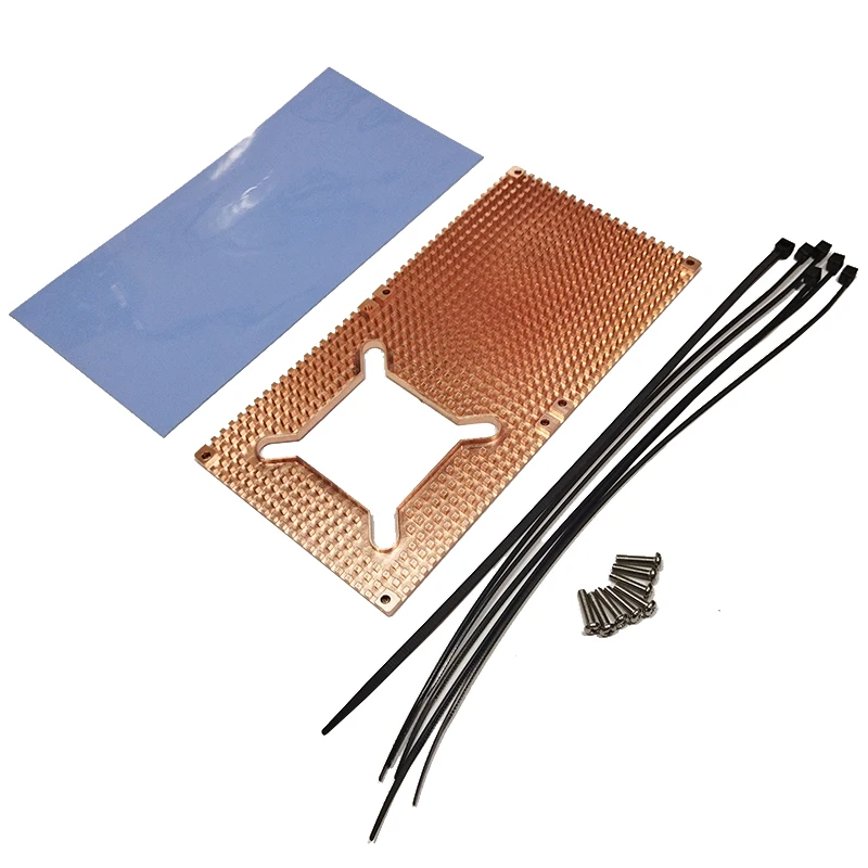 Zuiver Koper Volledige Cover GPU Backplate Panel Cooling Achterplaat Koellichaam Radiator voor Grafische Kaart Koeling 3060 3080 3090: 1Mm / Goud