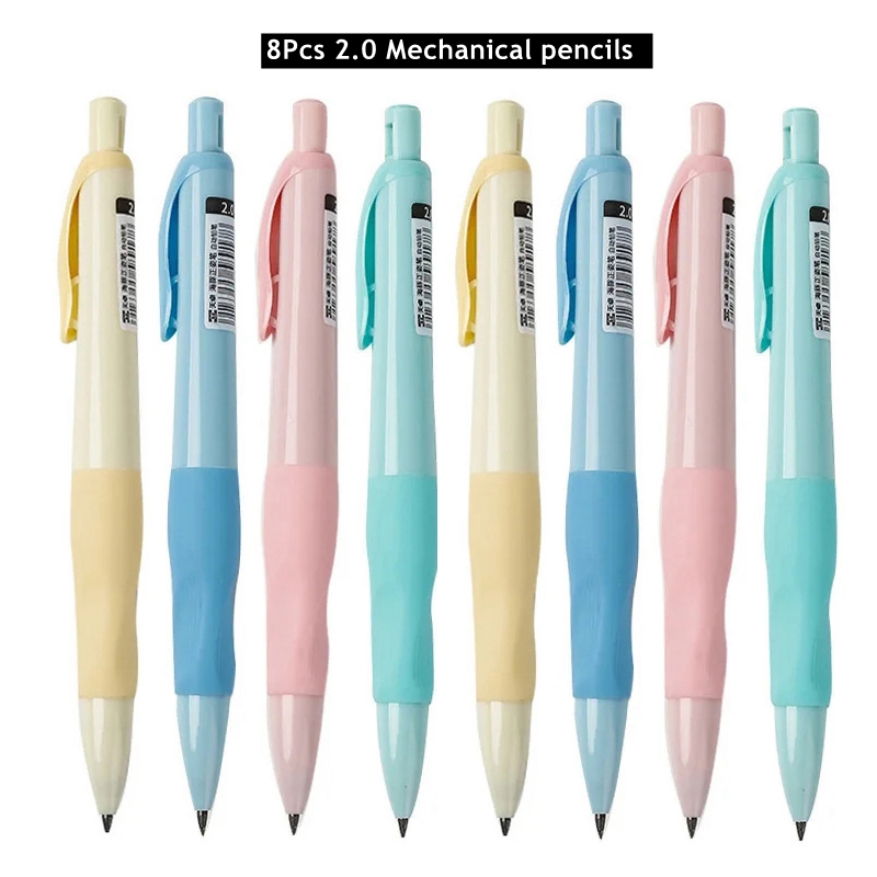 Ensemble de crayons mécaniques dauphin mignon de 2mm, crayon HB pour dessin de charpentier 2.0mm pour dessin, écriture, croquis, fournitures scolaires Kawaii