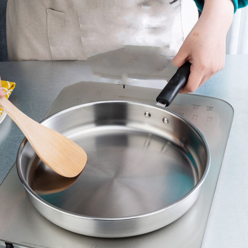 Extra Dikke Roestvrijstalen Pan Non-stick Koekenpan Met Rookvrije Pannenkoeken, gebakken Eieren, Gebakken Steak Pannen Non Stick Pan