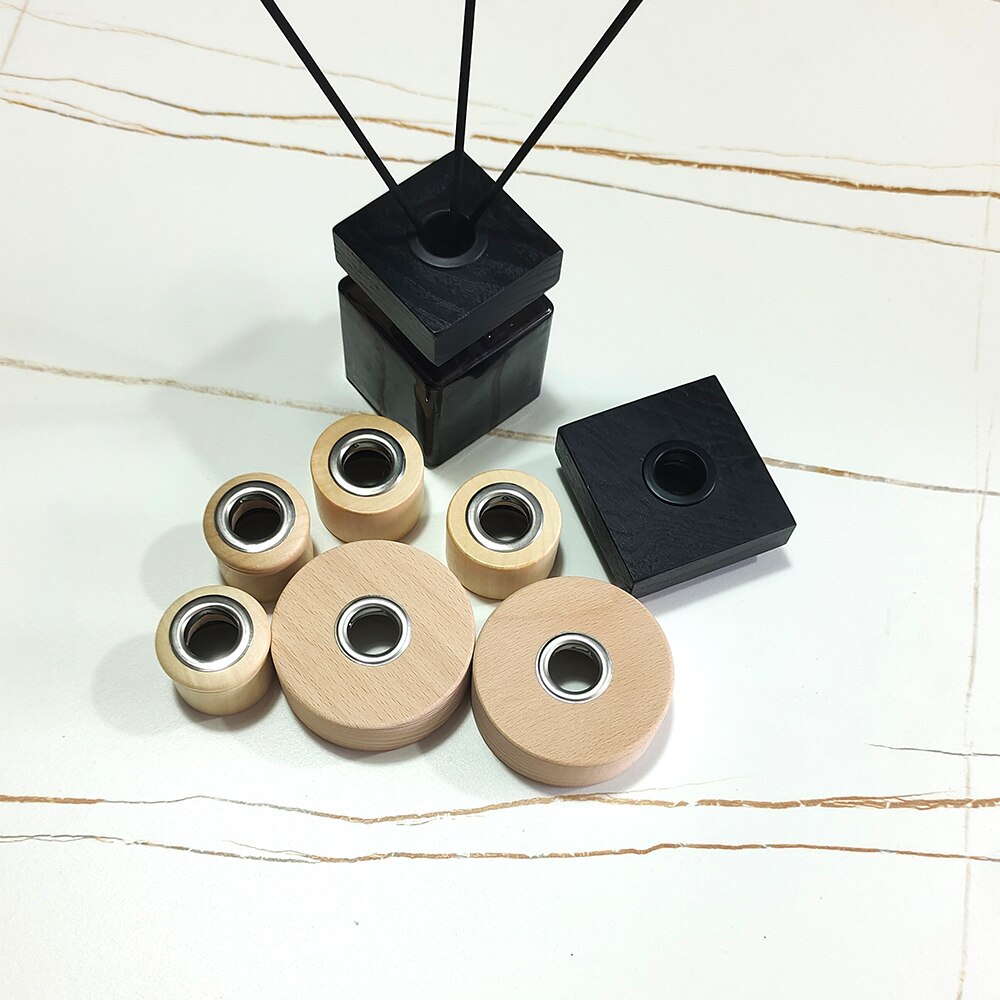 1pcs Round/Square Natural Wooden Caps for Aromatherapy Diffuser Bottle Essential Oil diffused Wood Essential Oil Wooden Caps