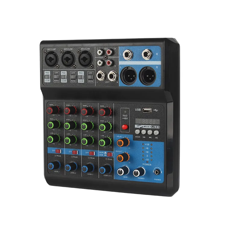 5 - Way Computer Recording Free Drive Sound Card Mixing Console Mixer Audio Pro Audio Equipment Interface Processor