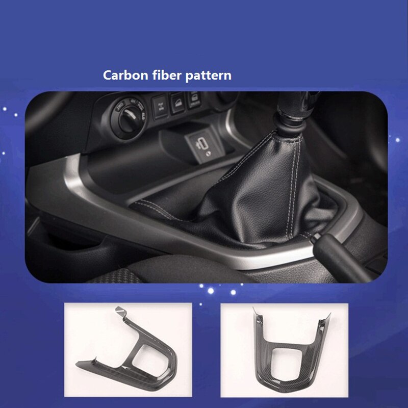Kulfiber til nissan navara  np300 bil gearskift ramme panel dekoration cover trim klistermærke tilbehør