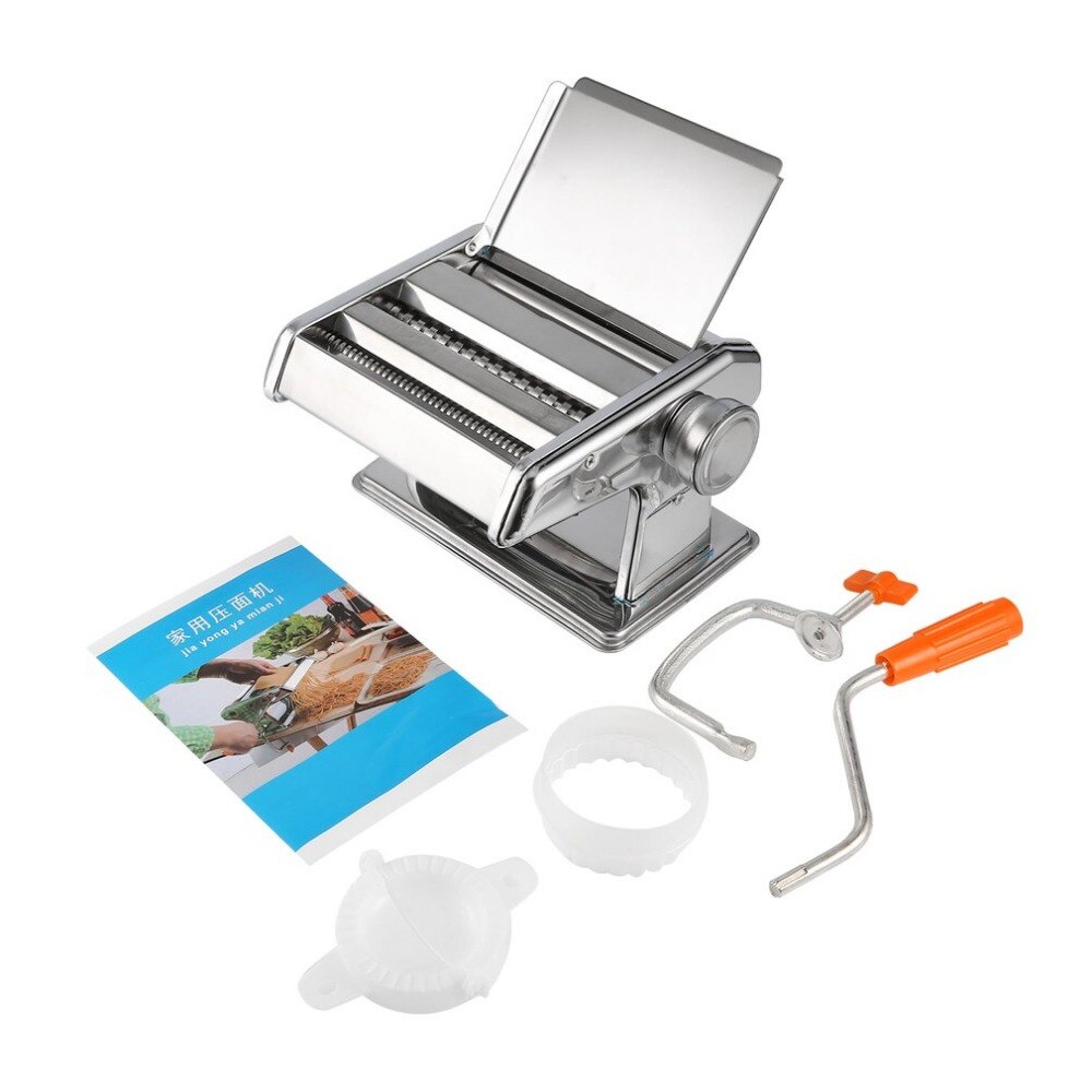 Stainless Steel Manual Noodle Press Machine Household Multifunctional Dumplings Wonton Skin Rolling Machine with Hand Crank