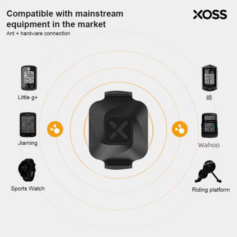 XOSS Vortex Speed Sensor Wireless IPX7 Waterproof 300 Hours Dual Mode Bike Sensor ANT+/Bluetooth 4.0 Compatible Bike Computer
