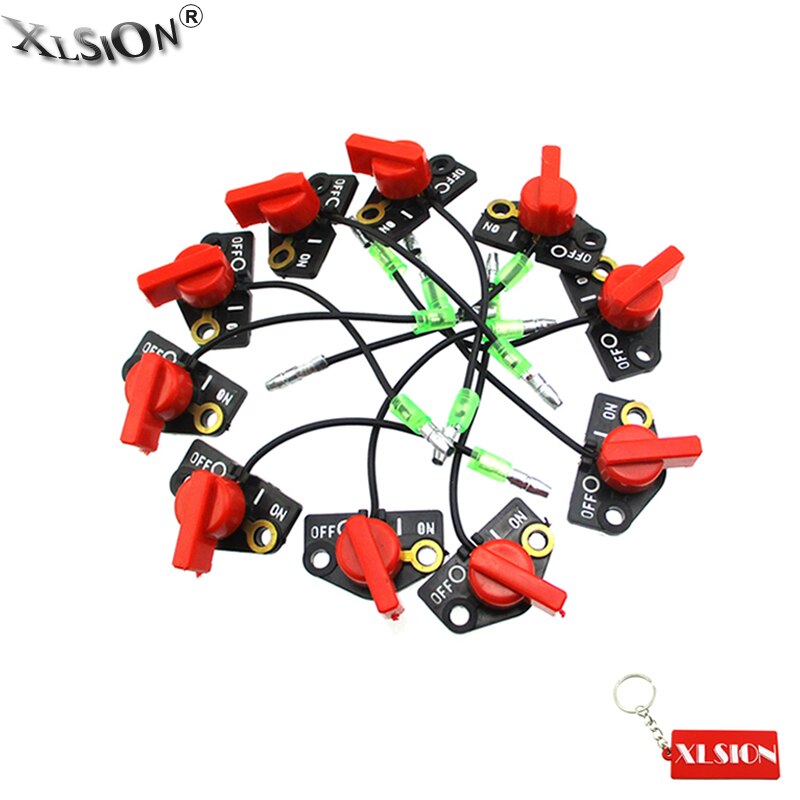XLSION Aftermarket 10Pcs On/Off Kill Engine Stop Switch For Subaru Robin EY15 EY20 EY27 EY28 EX17 EX21 EX35 EX40 Generator
