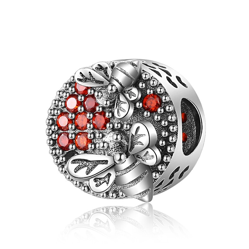 Lovely Bee Animal 925 Sterling Silver Charm Beads Accessories Original Fit DIY Charms Silver 925 Bracelets Jewelry Making: Default Title
