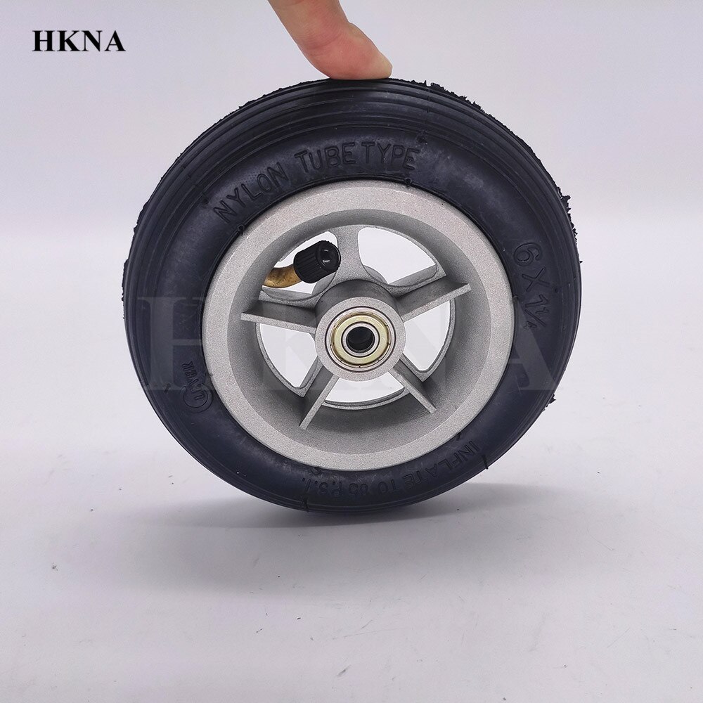 6x1 1/4 Pneumatic Tires Wheels 6*1 1/4 Inflation Wheel for 6 Inch Wheelchair Mini Electric Scooter Accessory: wheel