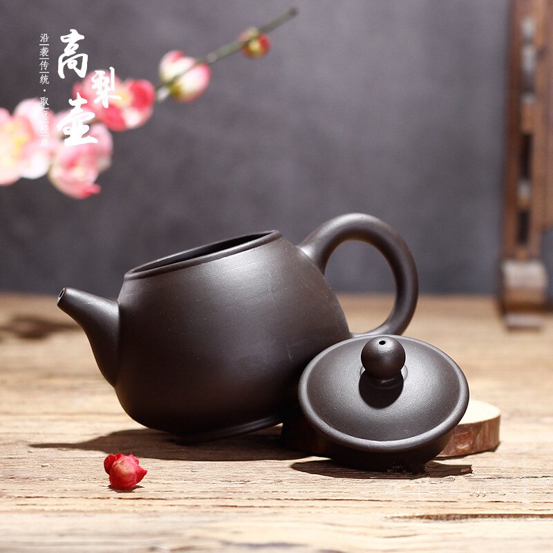 Yixing Zisha Pot Pure Handgemaakte Ruwe Erts Zhu Ni Hoge Peer Pot Kleine Pot Thee Bal Gat Theepot Chinese Thee set
