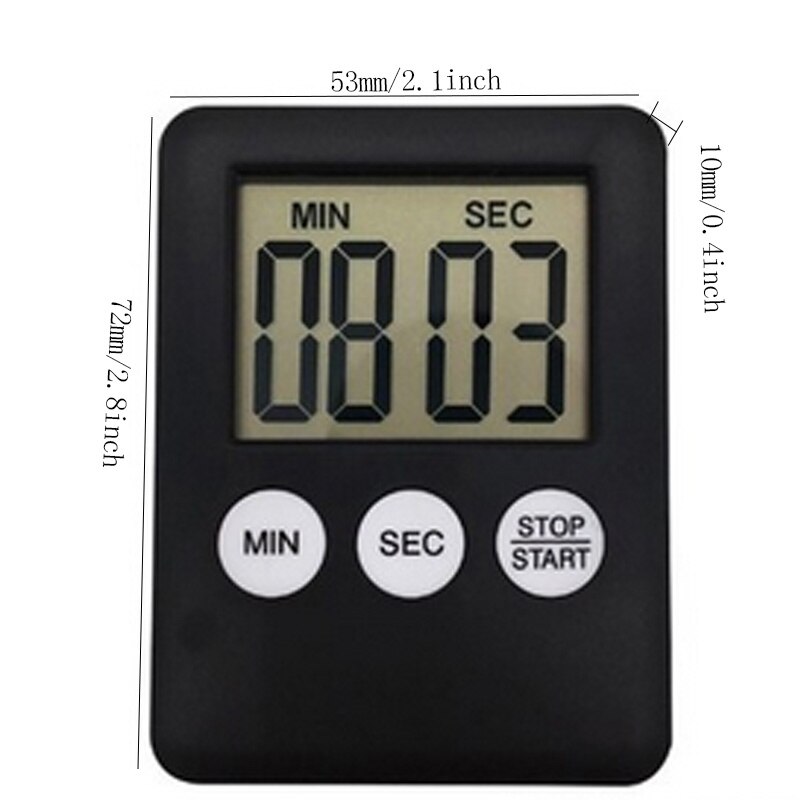 Scherm Multifunctionele Elektronische Timer Kookwekker Elektronische Digitale Timer Touch Screen Digitale Kookwekker Met Luid Alarm: black B