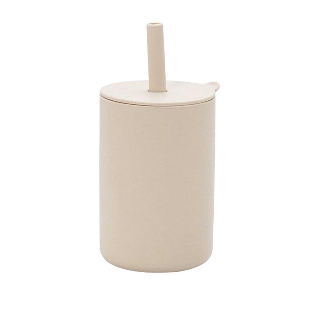 Vasos de silicona para bebé, sin BPA, almacenamiento portátil, envase de aperitivos, taza de alimentación para niños, juegos de tazas de aprendizaje a prueba de fugas: U