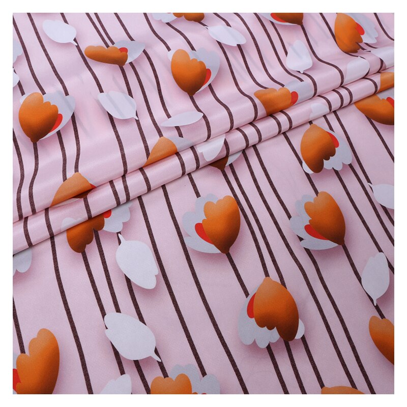 1 Meter Tulip 16mm Crepe De Chine Summer Silk Fabric