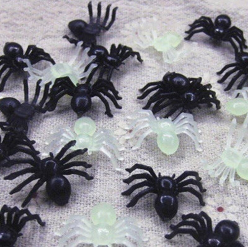 Mini Plastic Spider Prank Grapje Verjaardag Speelgoed Diy Party Decoratieve Props