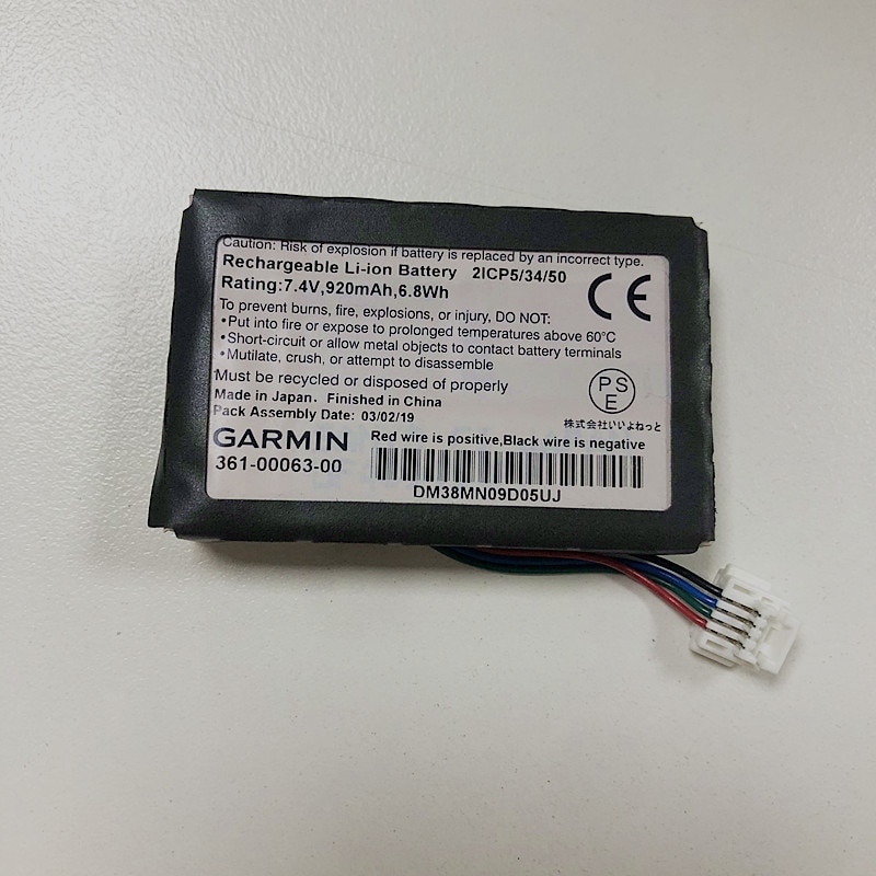 Garmin – batterie pour BMW Motorrad, 7.4V, 920mAh, 6,8 wh, 361 – 00063-00, pour navigateur VI 6, Endurance