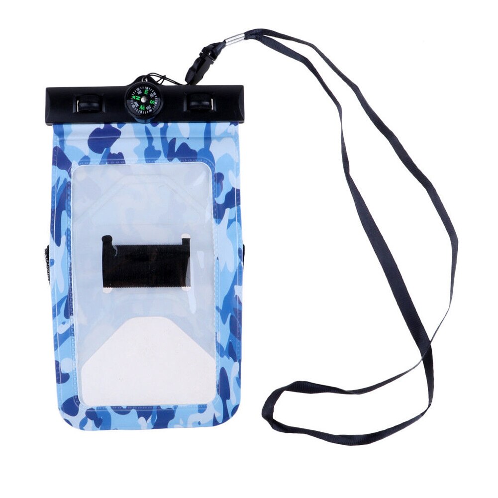 Gsm Pouch Dry Bag Cover Lanyard Zwemmen Vissen Outdoor Touchscreen Waterdichte Telefoon Case Pvc Camouflage Met Armband