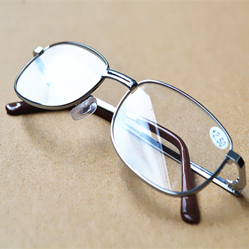Seemfly Clear Vision Bril Vergrootglas Vergrootglas Eyewear Leesbril Draagbare Voor Ouders Verziend Vergroting: +250 / Zilver