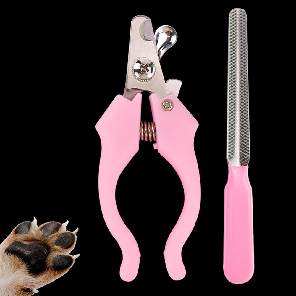 Cortaúñas para mascotas con Lima, cortaúñas de acero inoxidable para perros, Tijeras para uñas de gato, suministros de limpieza para mascotas