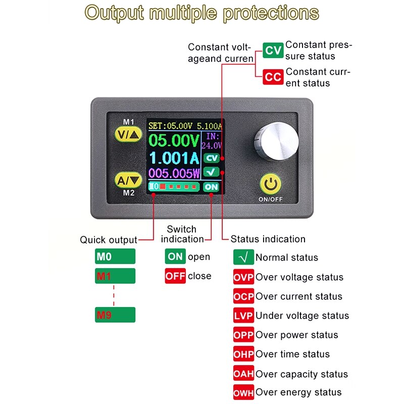 Adjustable Digital Control DC Regulated Power Supply LCD Display Constant Voltage Constant Current Rise and Fall Voltage