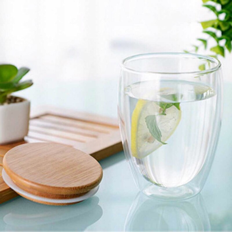 Dubbelwandig helder wijnglas in eivorm, anti-verbrandingsisolatie, melk, koffiemok, waterglas, beker, drinkgerei, whiskyglas