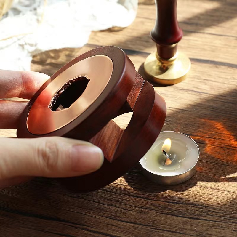 Cuchara de cera de sellado para sellar cera, mango de madera Retro, horno de cera de sellado, olla para estufa, artesanía decorativa, , sello de cera, cera SB002