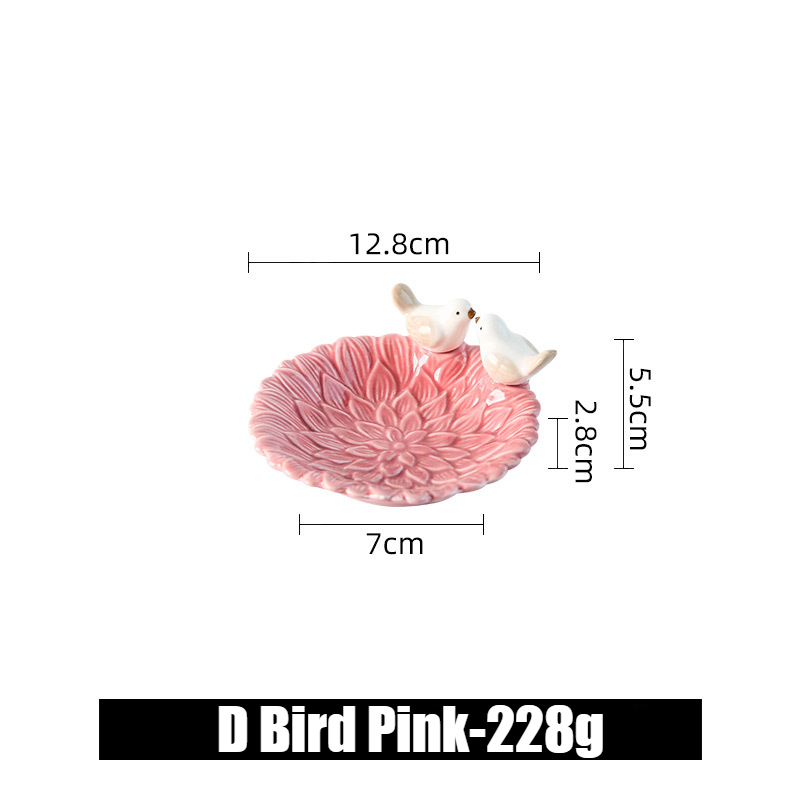 Nette Vogel Tablett Keramik Schmuck Lagerung Tabletts Kreative Regal Dim Sum Dessert Platte Wohnkultur Tee Tisch Desktop Dekoration Schüssel: Brown