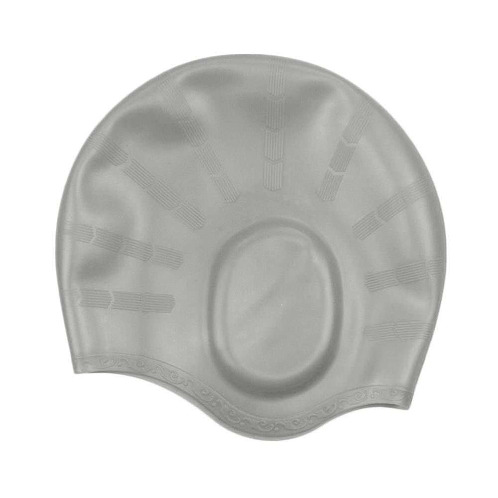 Volwassenen Zwemmen Caps Mannen Vrouwen Lang Haar Waterdichte Grote Natacion Cap Beschermen Duiken Swim Ear Siliconen Zwembad Hoed U9Y3: D