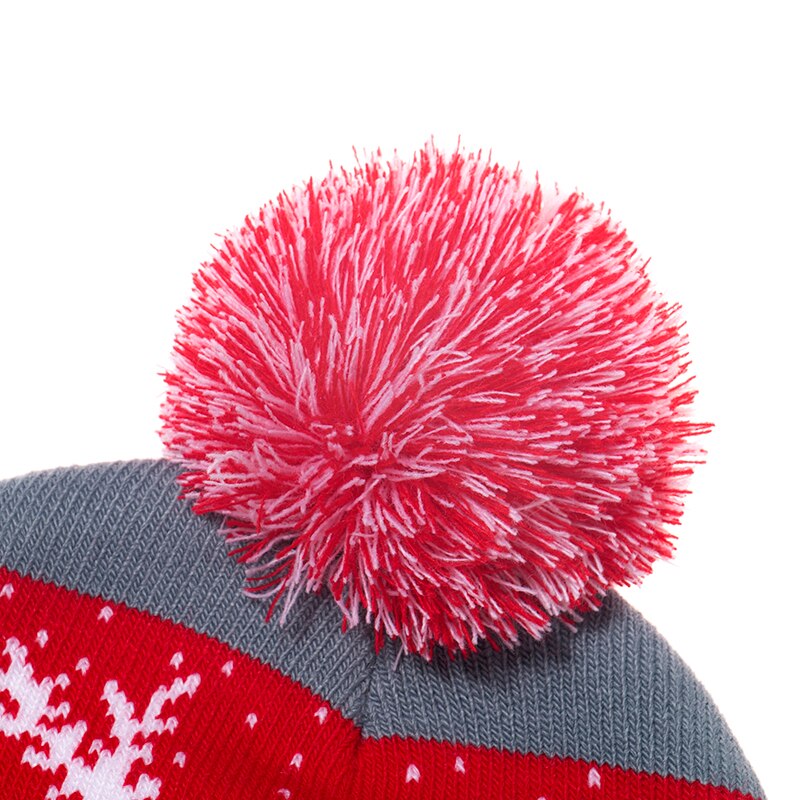 Rævmor rød santa claus snemand pompon strikket beanie caps vinter hat til børn børn drenge jul