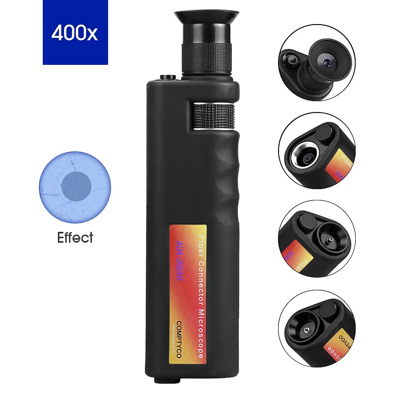 200x Fiber Optical Inspection Microscope LED Illumination Anti Slip Rubber