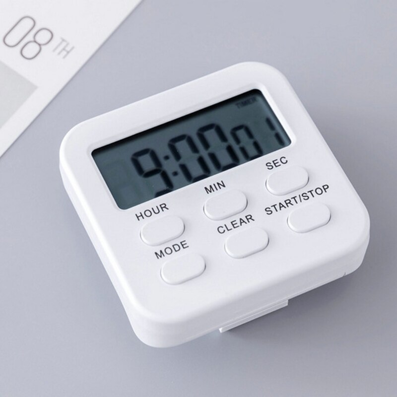 Digital Kitchen Timer with Mute/Loud Alarm Switch ON/Off Switch 24 Hour Clock &amp; Alarm Memory Function Count Up &amp; Down