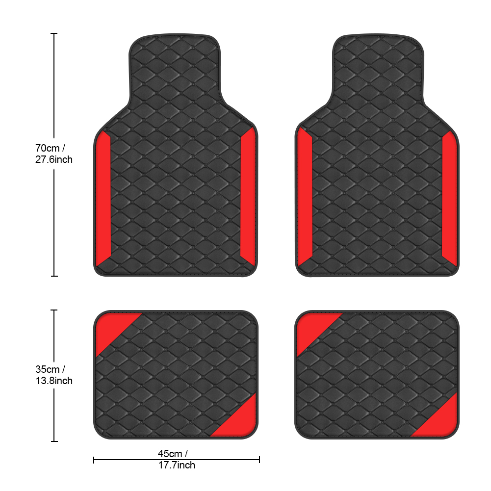4 stücke Luxus Teppich Boden Matte Set Für Linkslenker Universal Auto Matte Schutz Pad Pu Leder Für Tragen-beständig Nicht Slip